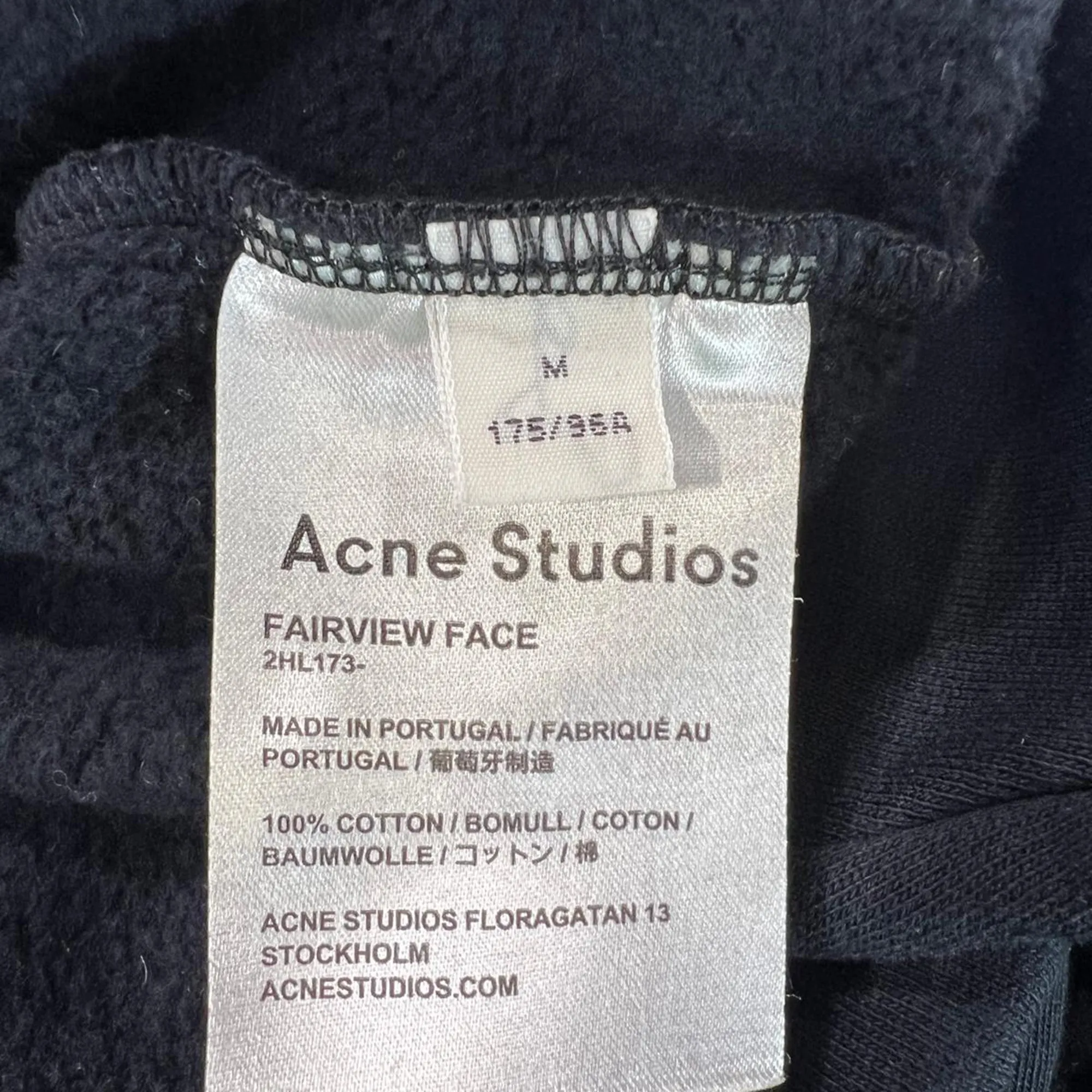 Acne Studios Logo-Appliqu Sweatshirt in Black Cotton