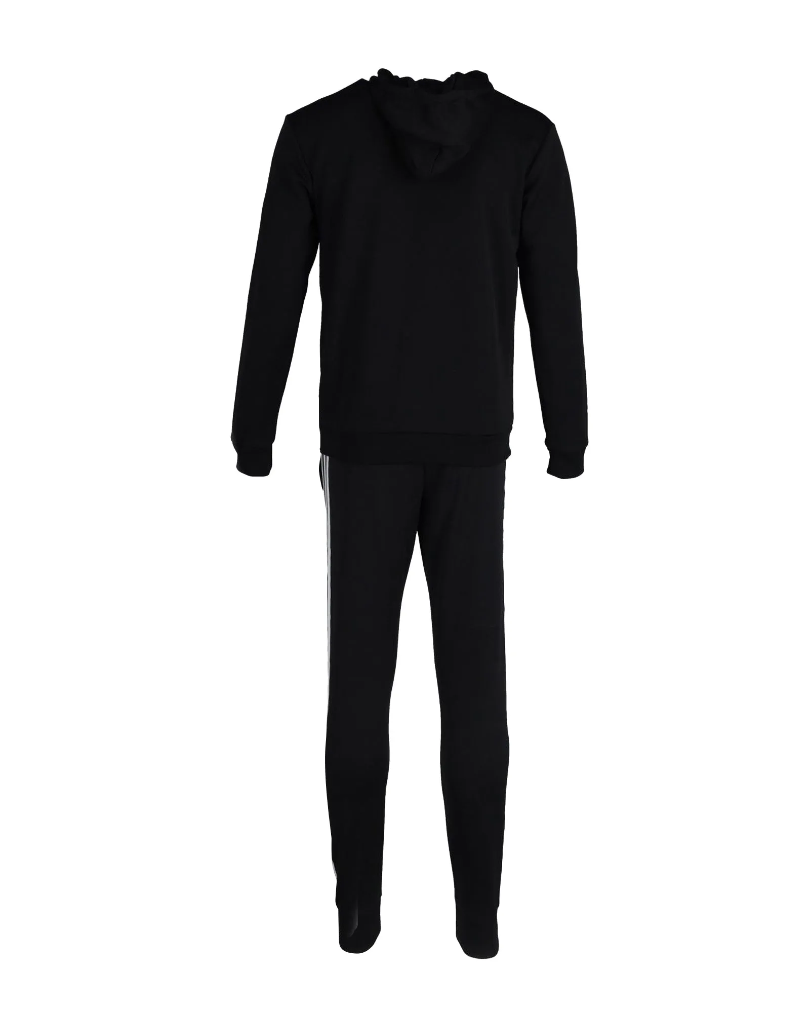 Adidas Ribbed Insert Tracksuit in Black Polyester
