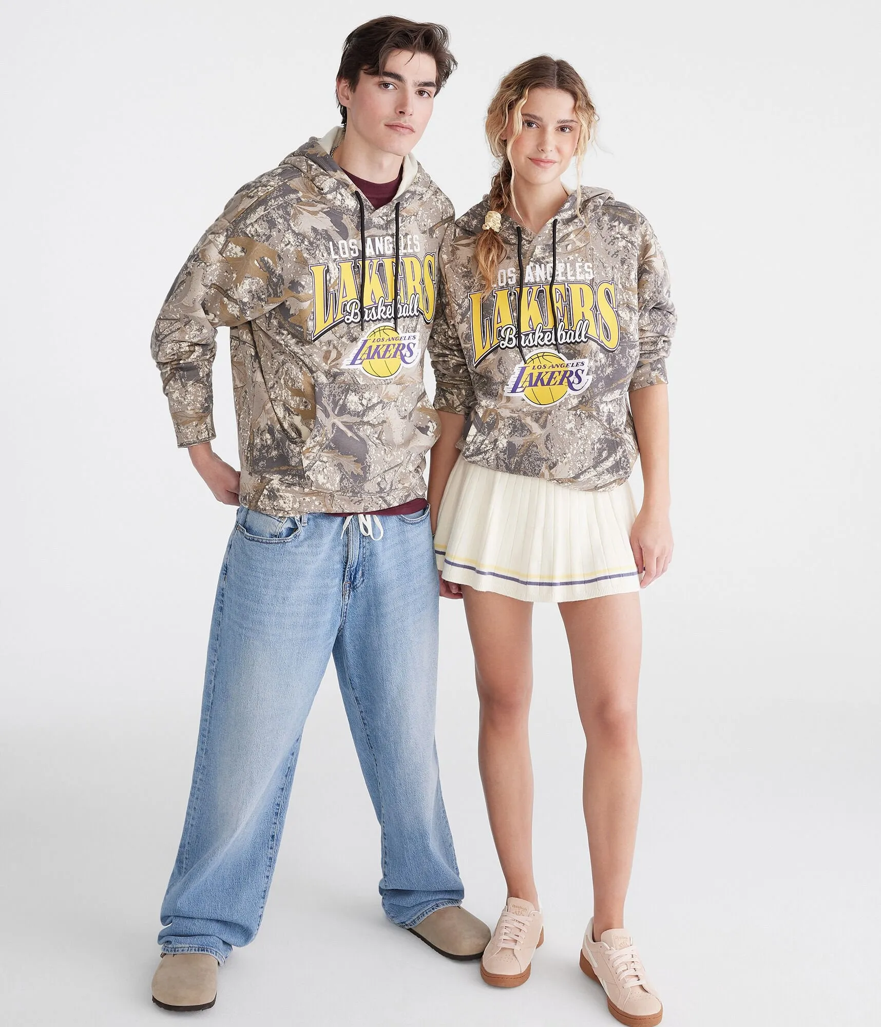 Aeropostale Los Angeles Lakers Camo Pullover Hoodie