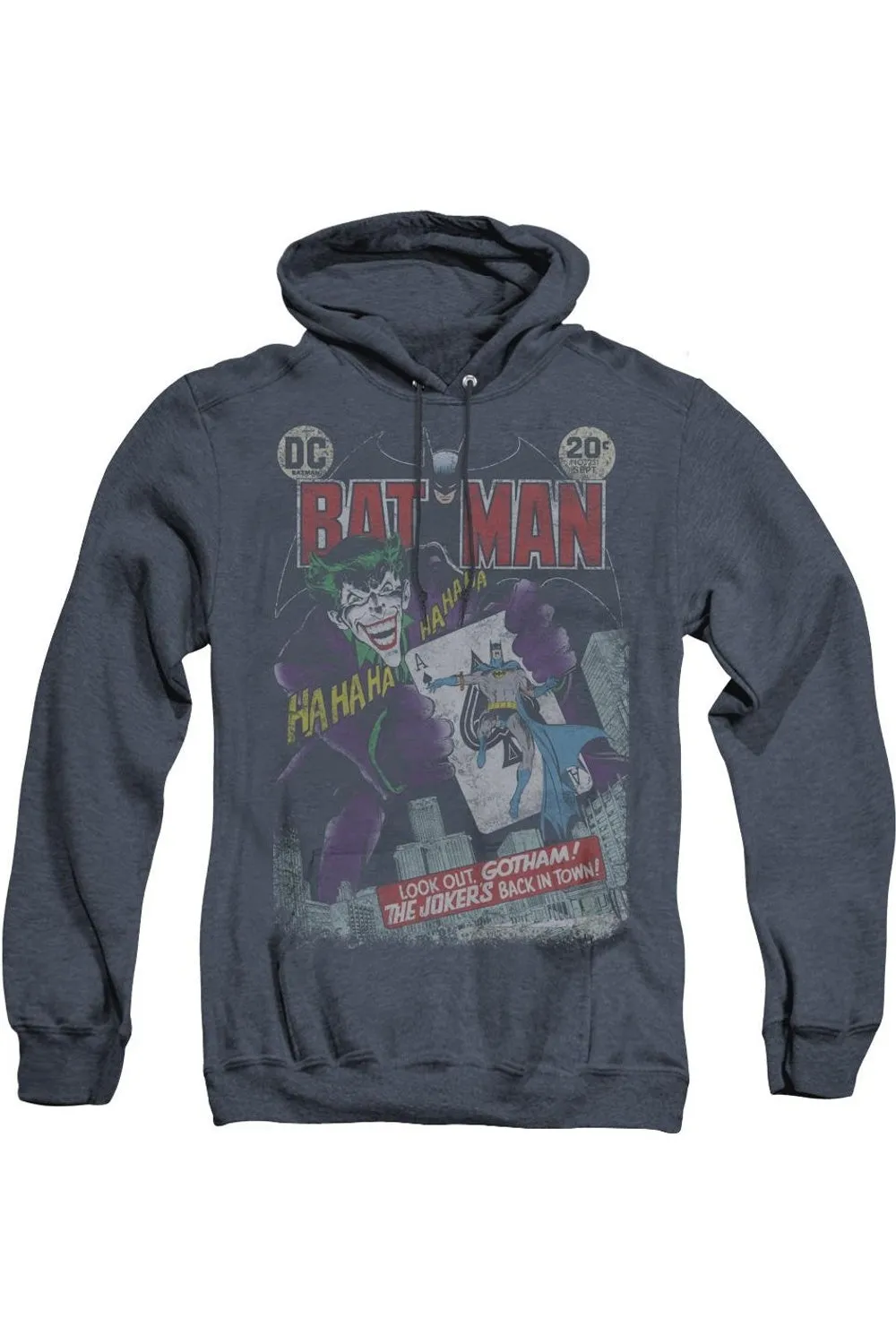 Batman #251 Distressed Adult Heather Hoodie / Hooded Sweatshirt