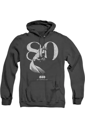 Batman 80 Wall Adult Heather Hoodie / Hooded Sweatshirt