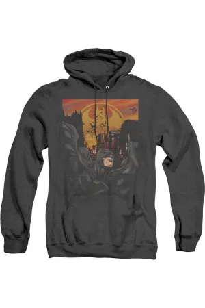 Batman Always On Call Adult Heather Hoodie / Hooded Sweatshirt