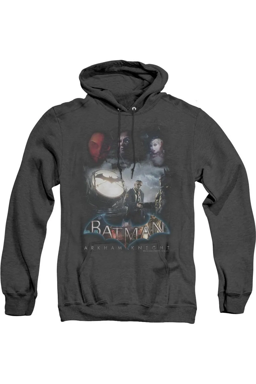 Batman Arkham Knight Villain Storm Adult Heather Hoodie / Hooded Sweatshirt