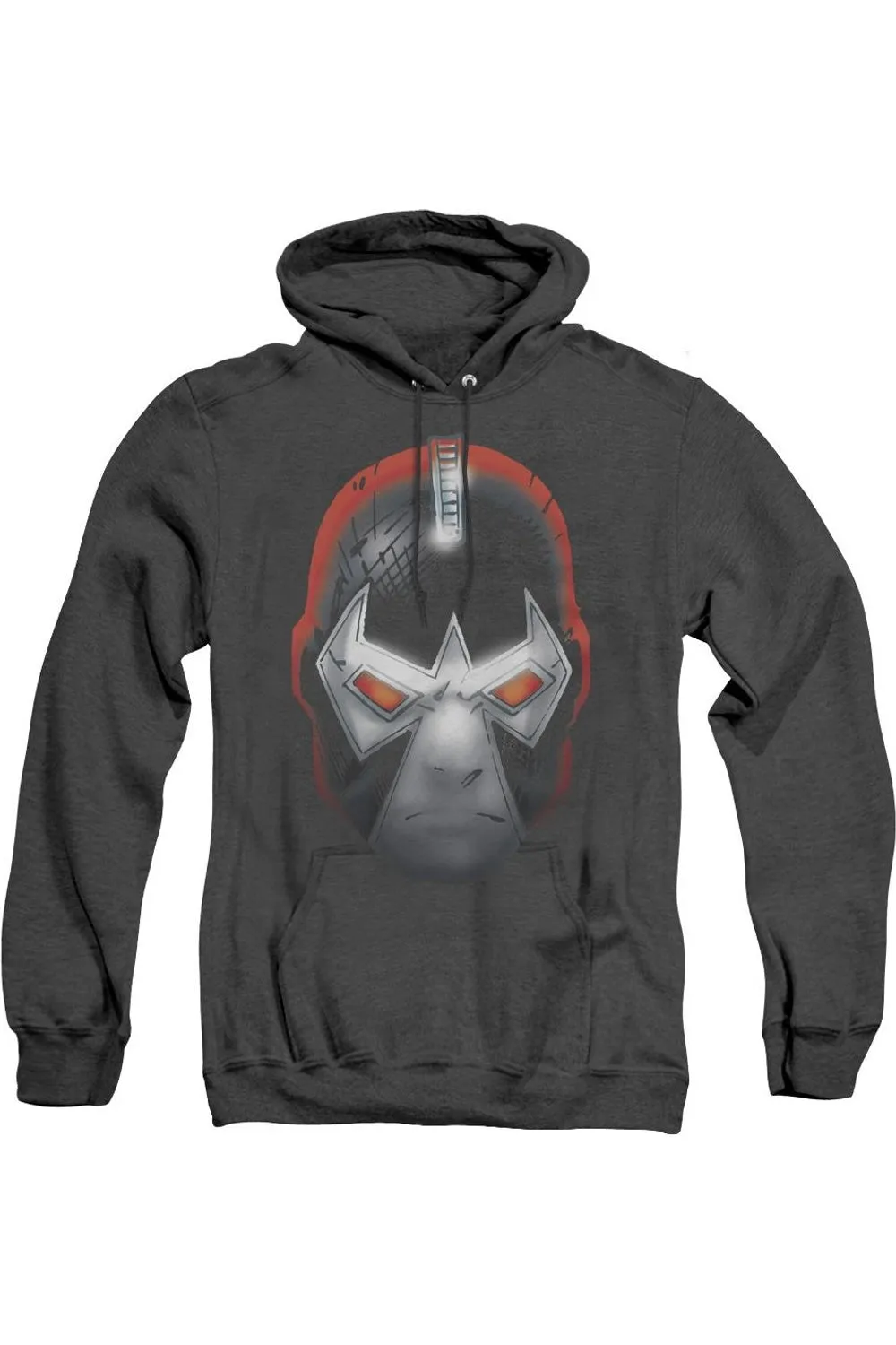 Batman Bane Head Adult Heather Hoodie / Hooded Sweatshirt