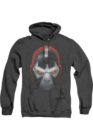 Batman Bane Head Adult Heather Hoodie / Hooded Sweatshirt