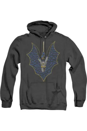 Batman Bat Fill Adult Heather Hoodie / Hooded Sweatshirt