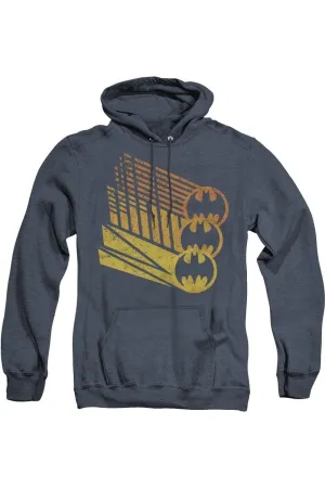 Batman Bat Signal Shapes Adult Heather Hoodie / Hooded Sweatshirt