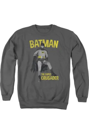 Batman Classic Tv Caped Crusader Adult Crewneck Sweatshirt
