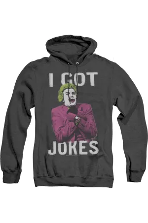 Batman Classic Tv Got Jokes Adult Heather Hoodie / Hooded Sweatshirt