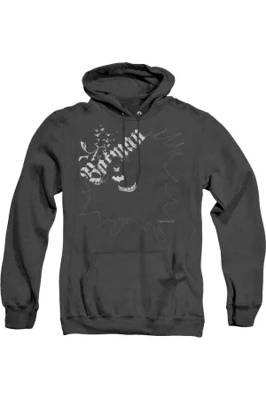 Batman Darkness Adult Heather Hoodie / Hooded Sweatshirt