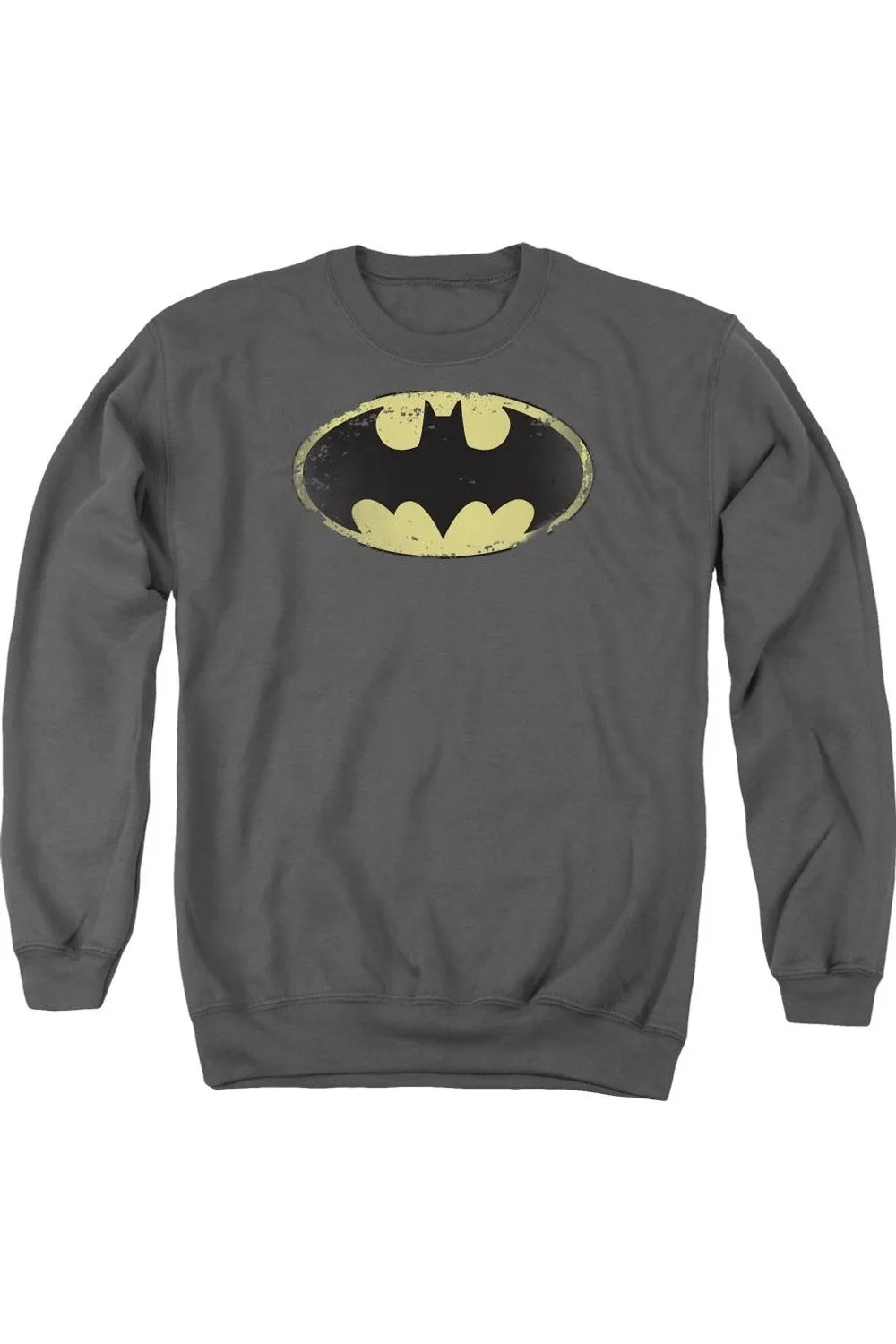 Batman Distressed Shield Adult Crewneck Sweatshirt