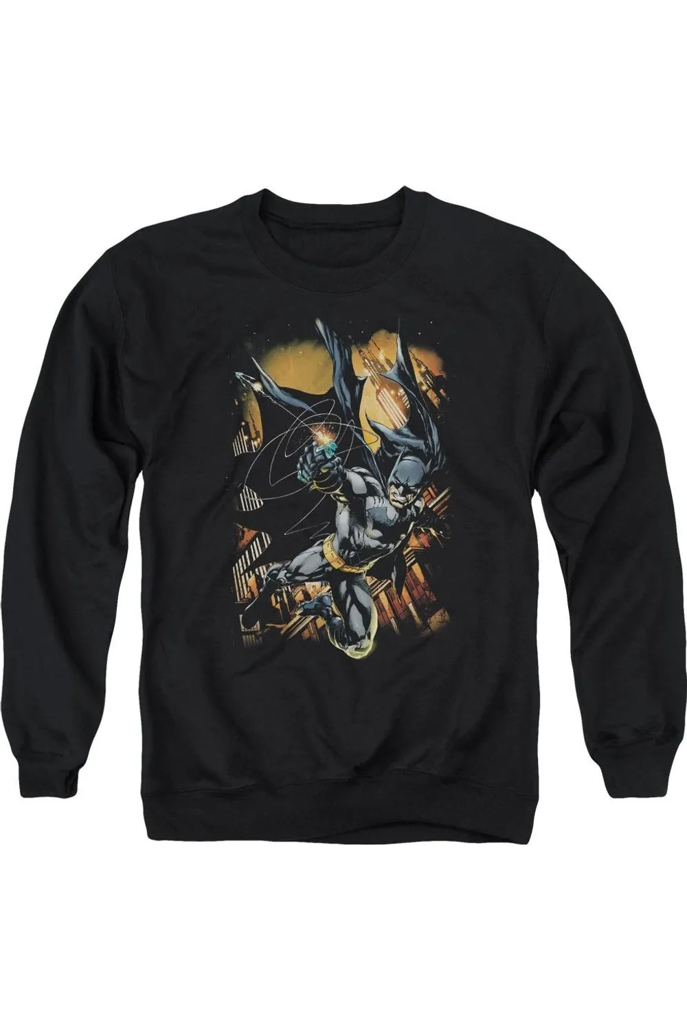 Batman Grapple Fire Adult Crewneck Sweatshirt