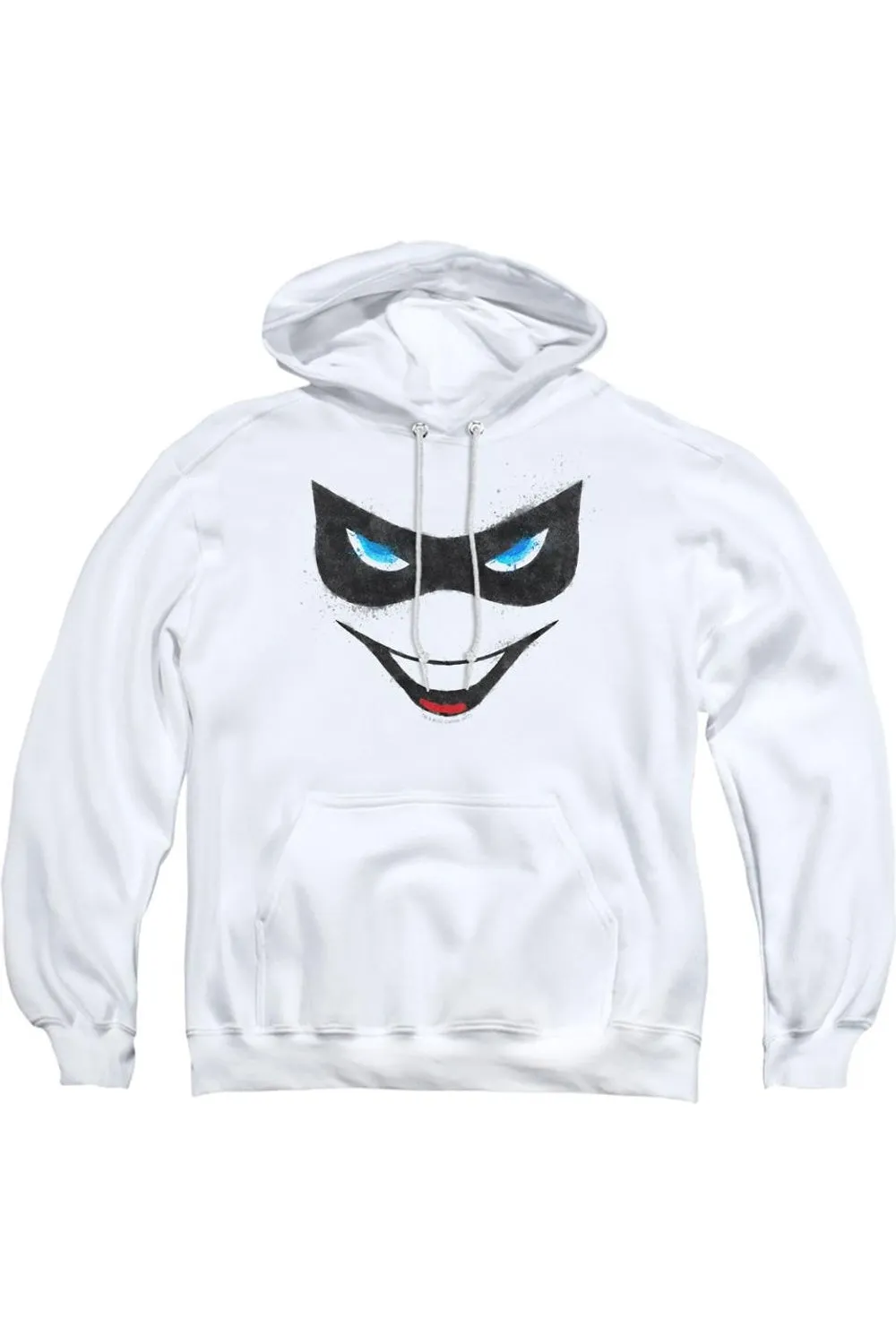 Batman Harley Face Adult Pull Over Hoodie / Hooded Sweatshirt