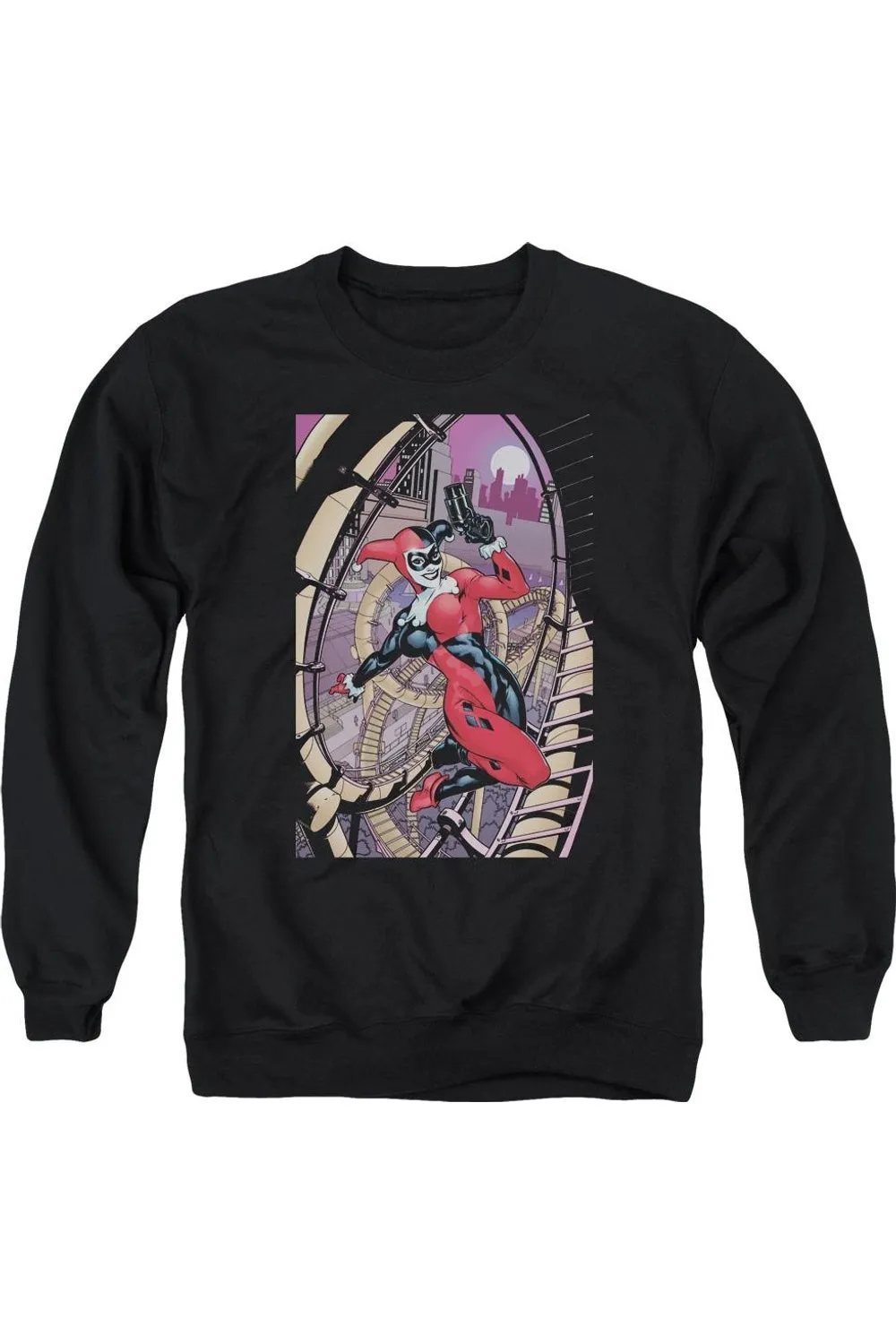 Batman Harley First Adult Crewneck Sweatshirt