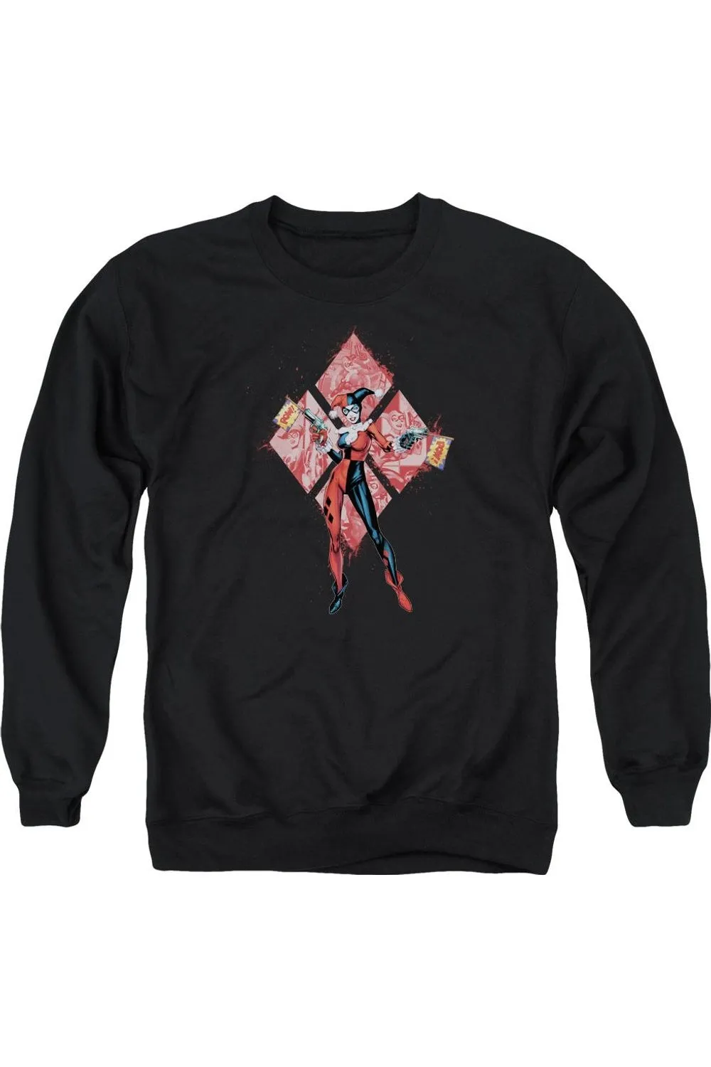 Batman Harley Quinn (Diamonds) Adult Crewneck Sweatshirt