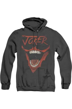 Batman Joker Bat Laugh Adult Heather Hoodie / Hooded Sweatshirt
