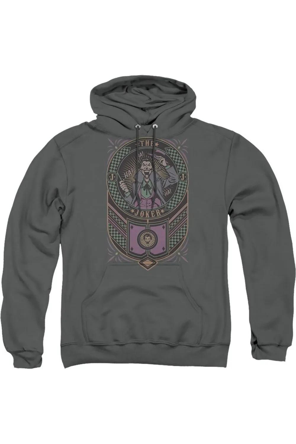 Batman Joker Checkered Sign Adult Pull Over Hoodie / Hooded Sweatshirt