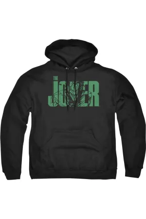 Batman Joker Text On Black Adult Pull Over Hoodie / Hooded Sweatshirt