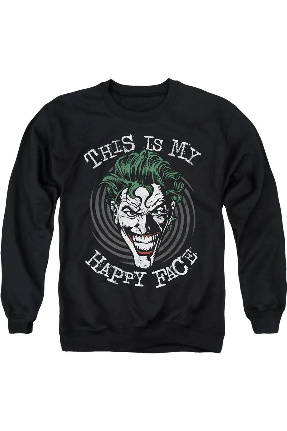 Batman Maniacal Spiral Adult Crewneck Sweatshirt