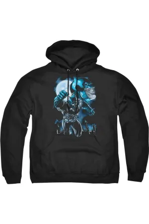 Batman Moonlight Bat Adult Pull Over Hoodie / Hooded Sweatshirt
