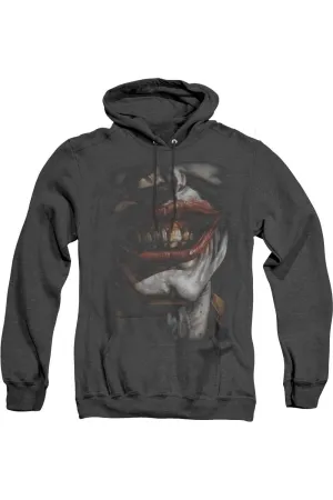 Batman Smile Of Evil Adult Heather Hoodie / Hooded Sweatshirt