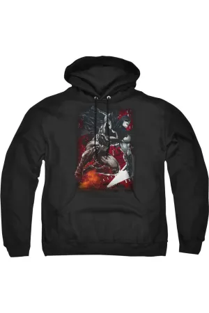 Batman Sparks Leap Adult Pull Over Hoodie / Hooded Sweatshirt