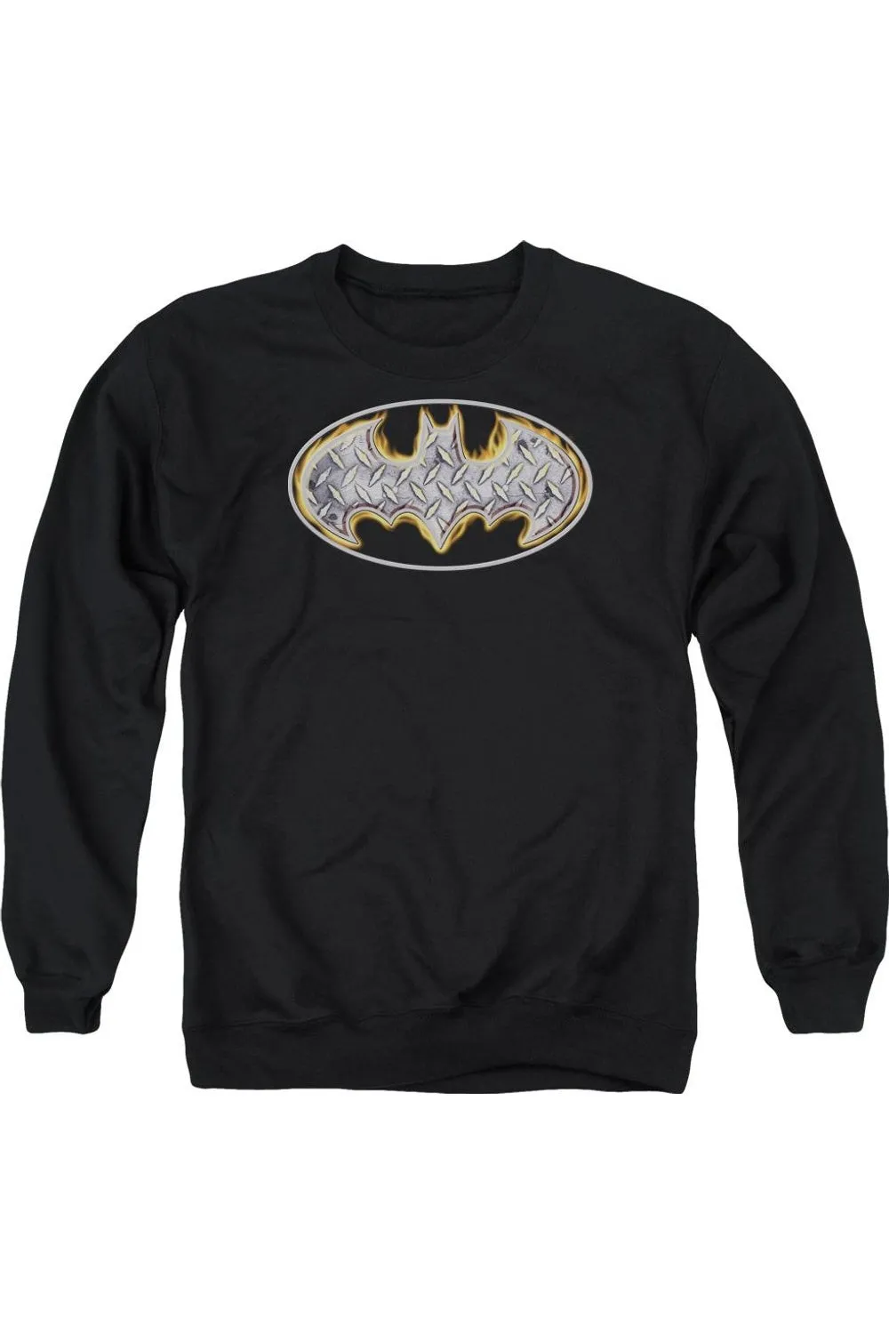 Batman Steel Fire Shield Adult Crewneck Sweatshirt