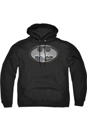 Batman Steel Wall Shield Adult Pull Over Hoodie / Hooded Sweatshirt