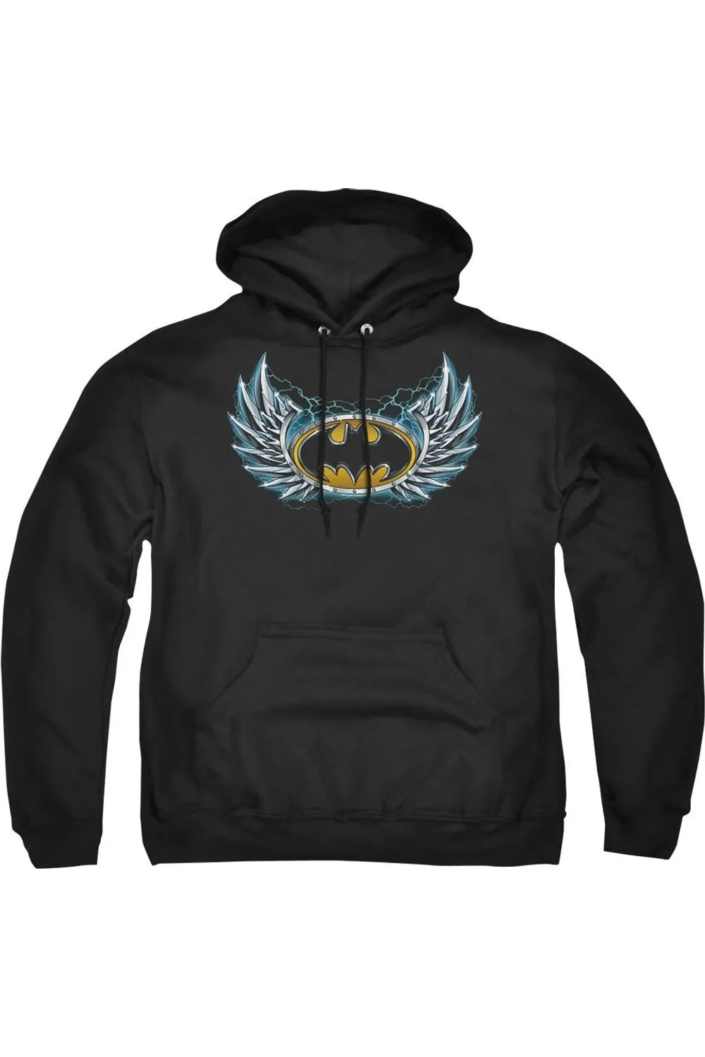 Batman Steel Wings Logo Adult Pull Over Hoodie / Hooded Sweatshirt