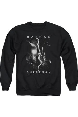 Batman V Superman Face To Face Adult Crewneck Sweatshirt