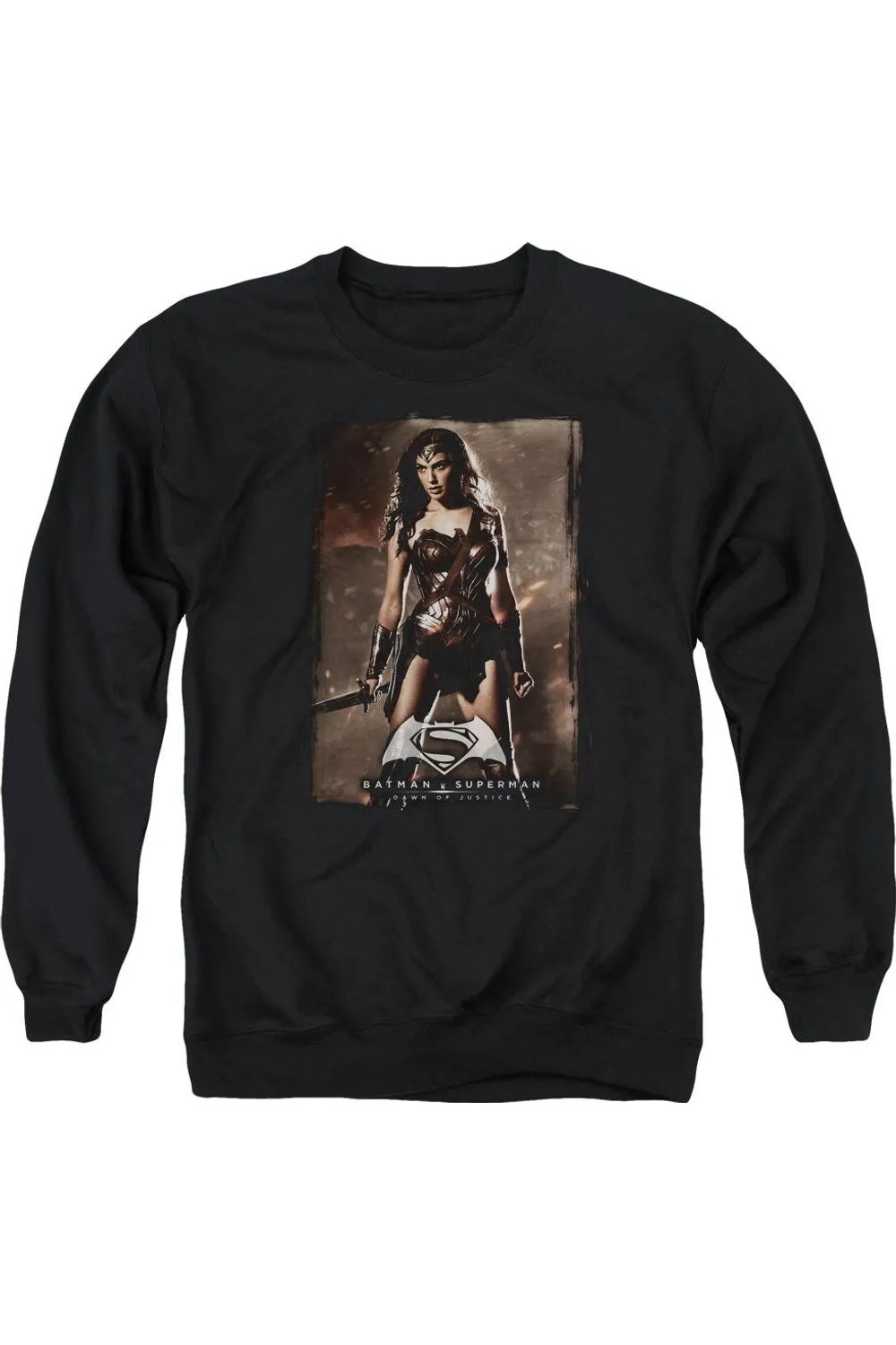 Batman V Superman Wonder Woman Poster Adult Crewneck Sweatshirt