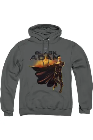 Black Adam Black Adam Logo With Character Adult Pull Over Hoodie / Hooded Sweatshirt