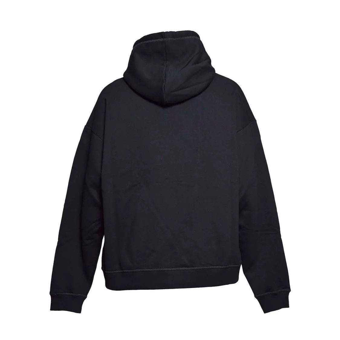 Black Cotton Hoodie With Iconic Logo