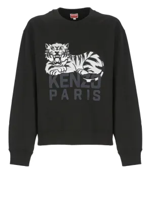 Black Happy Tiger Sweatshirt