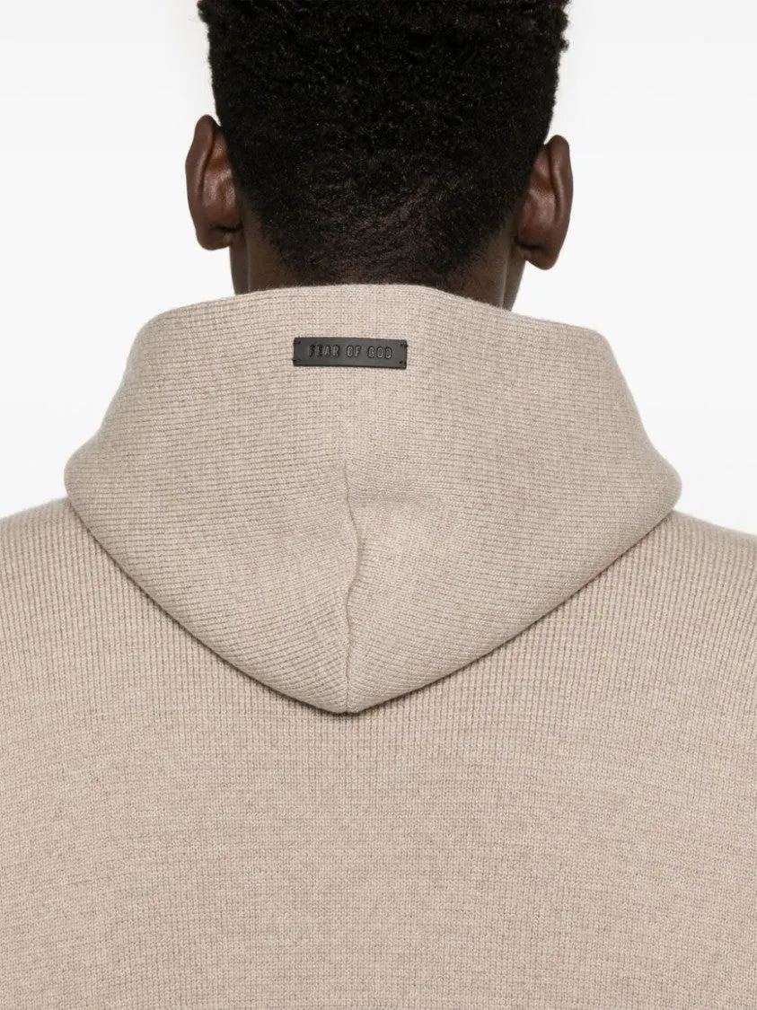 Boucle Knit Hoodie