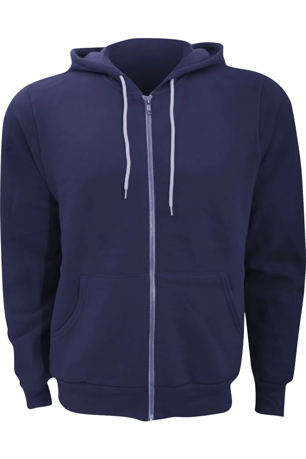 Canvas Unisex Zip-up Polycotton Fleece Hooded Sweatshirt / Hoodie