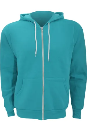 Canvas Unisex Zip-up Polycotton Fleece Hooded Sweatshirt / Hoodie