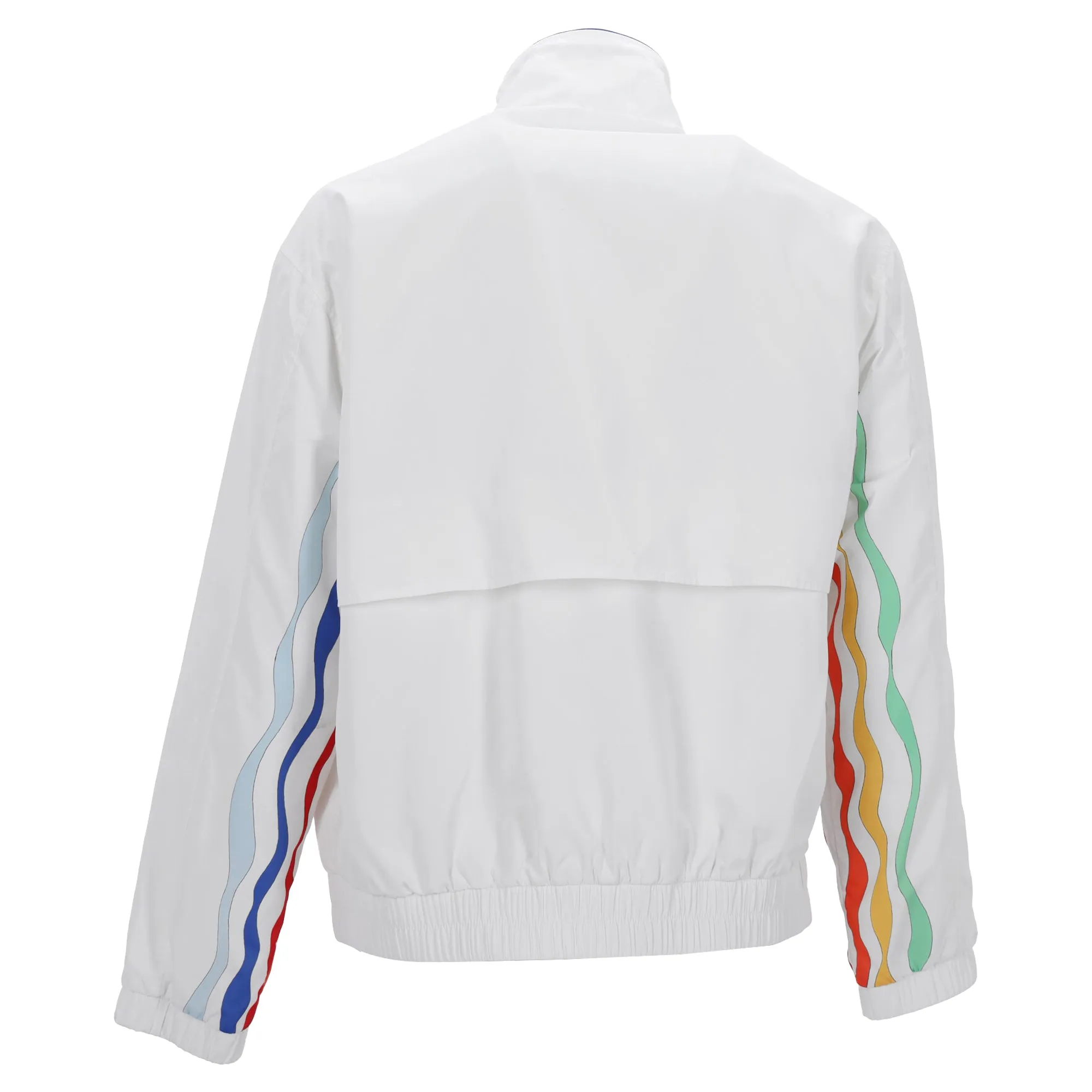 Casablanca Wave Zipped Track Jacket in White Polyester