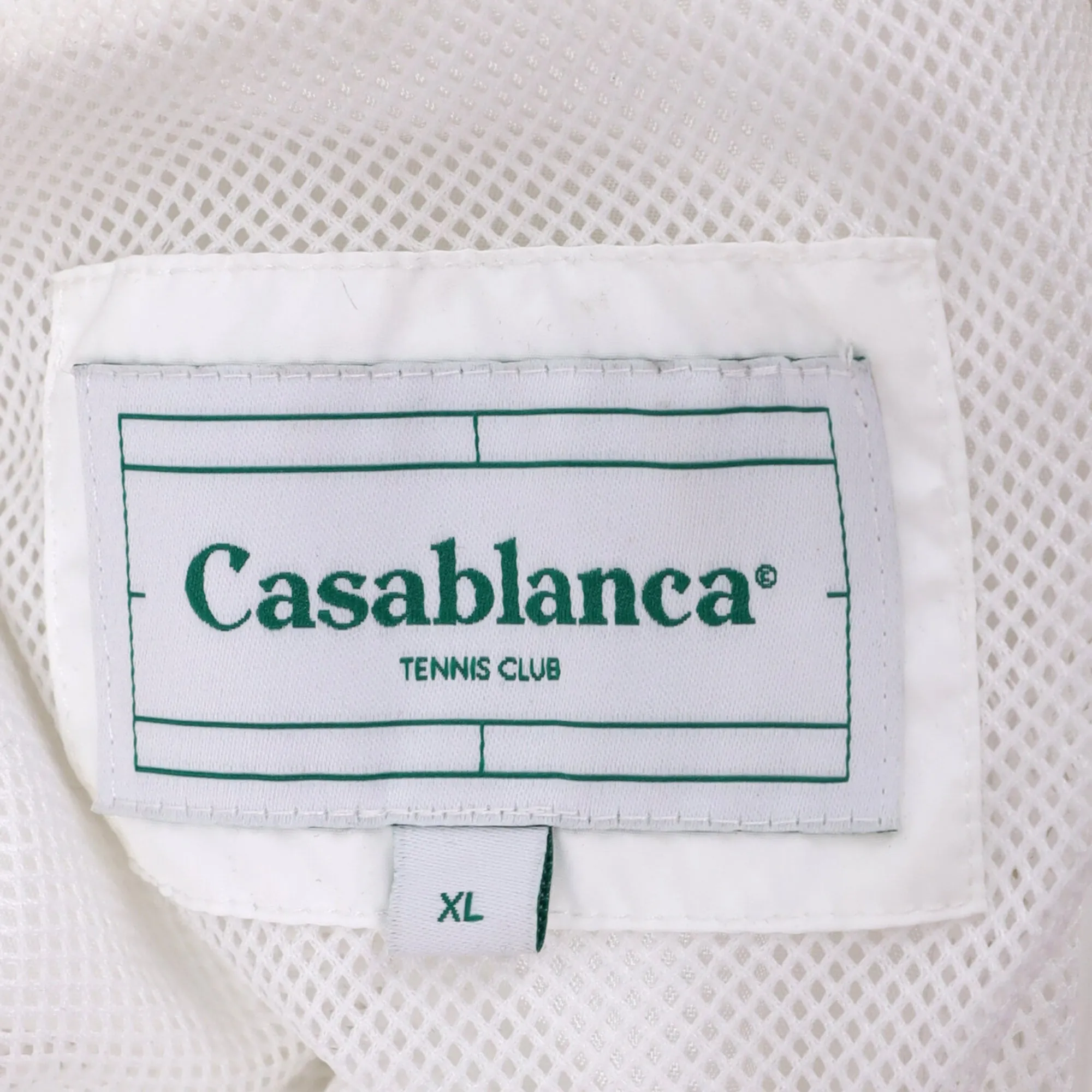 Casablanca Wave Zipped Track Jacket in White Polyester