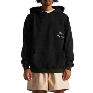 Chainstitch Hoodie In Vintage Black