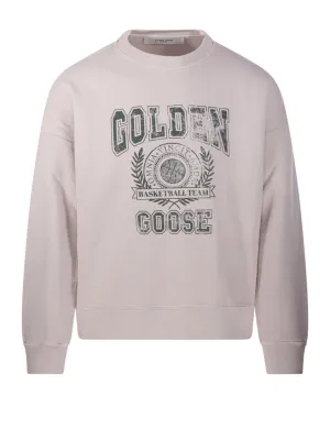 Crew Neck Sweatshirt Vintage College Print