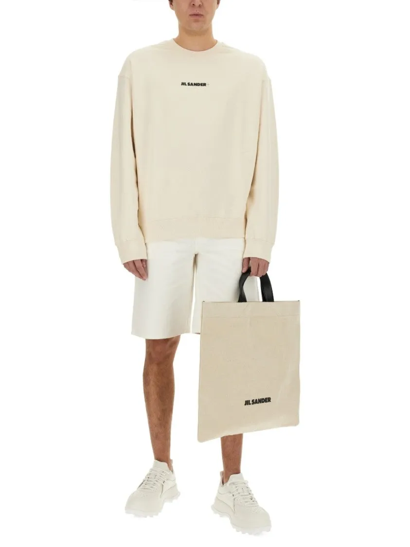 Crew Neck Sweatshirt With Signature Logo