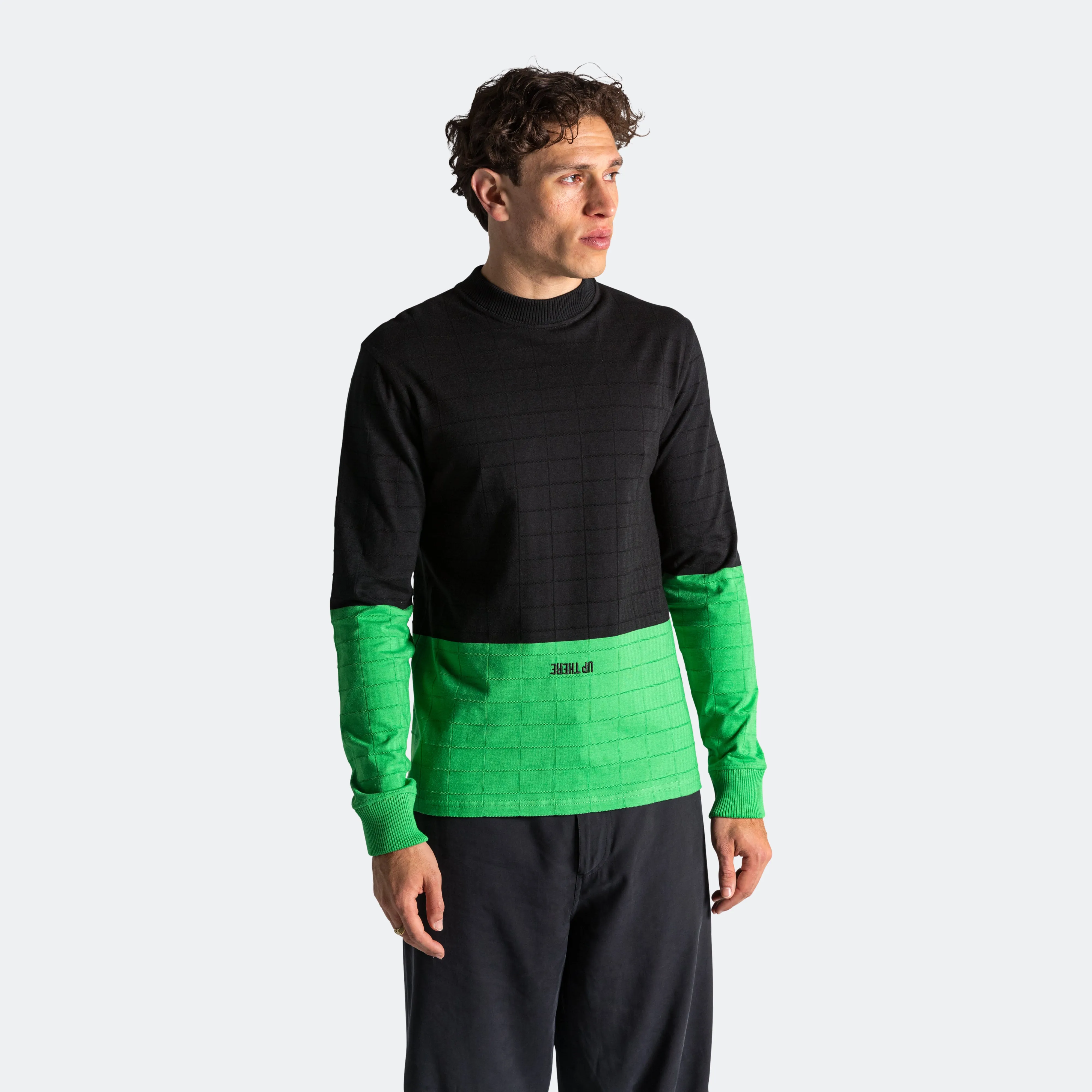 Crewneck x UP THERE - Black/Fern Green