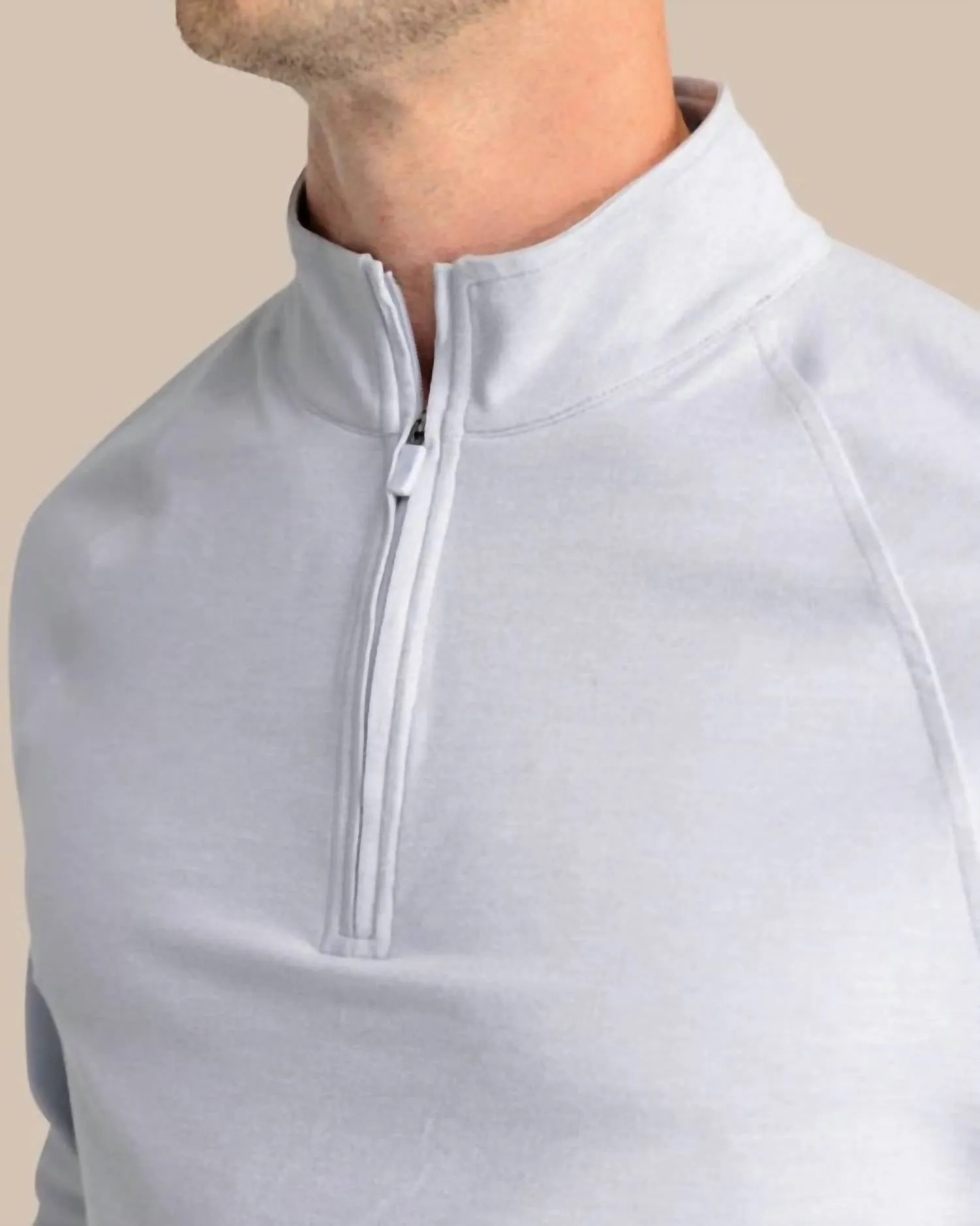 Cruiser Heather Quarter Zip In Heather Slate Grey