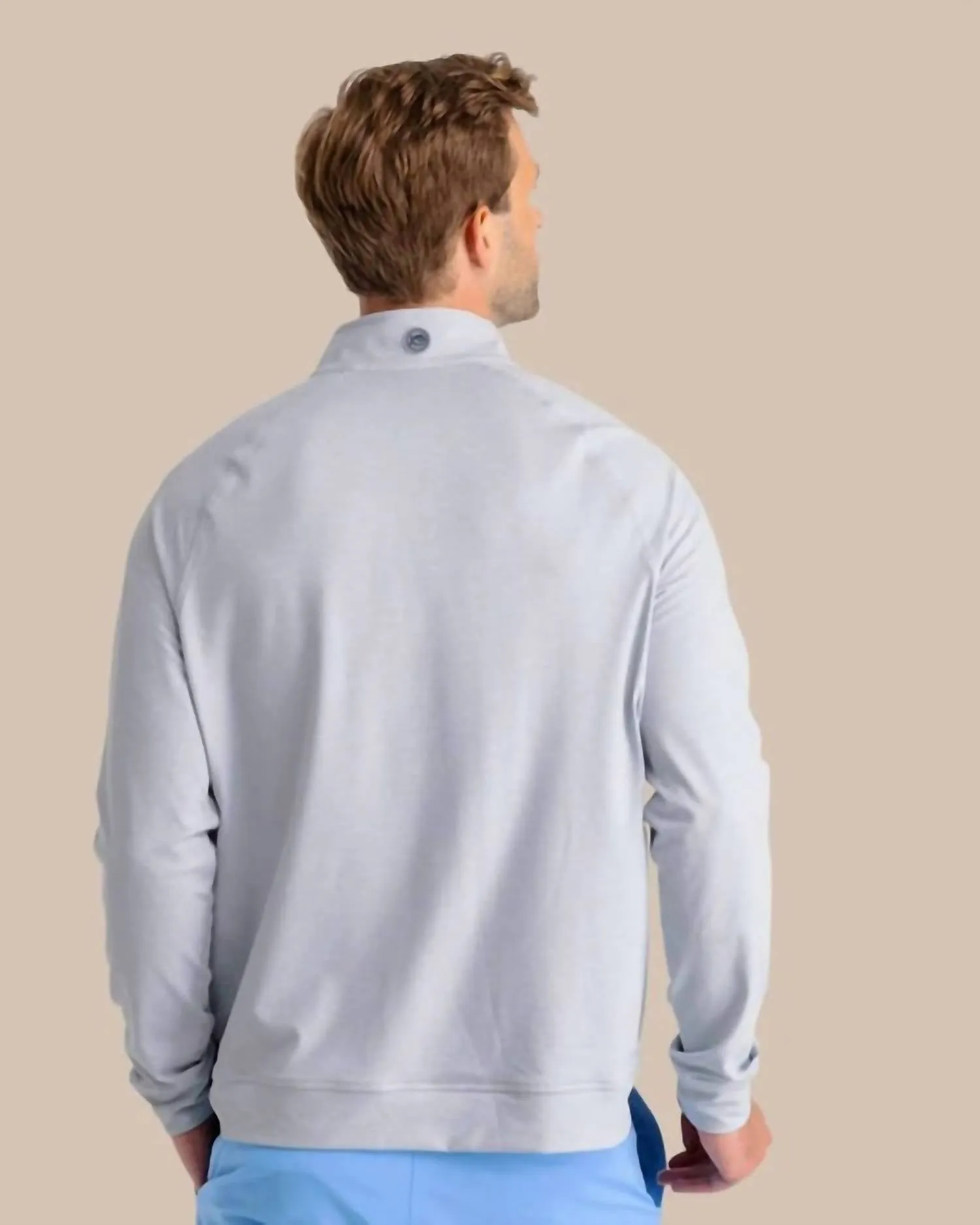Cruiser Heather Quarter Zip In Heather Slate Grey