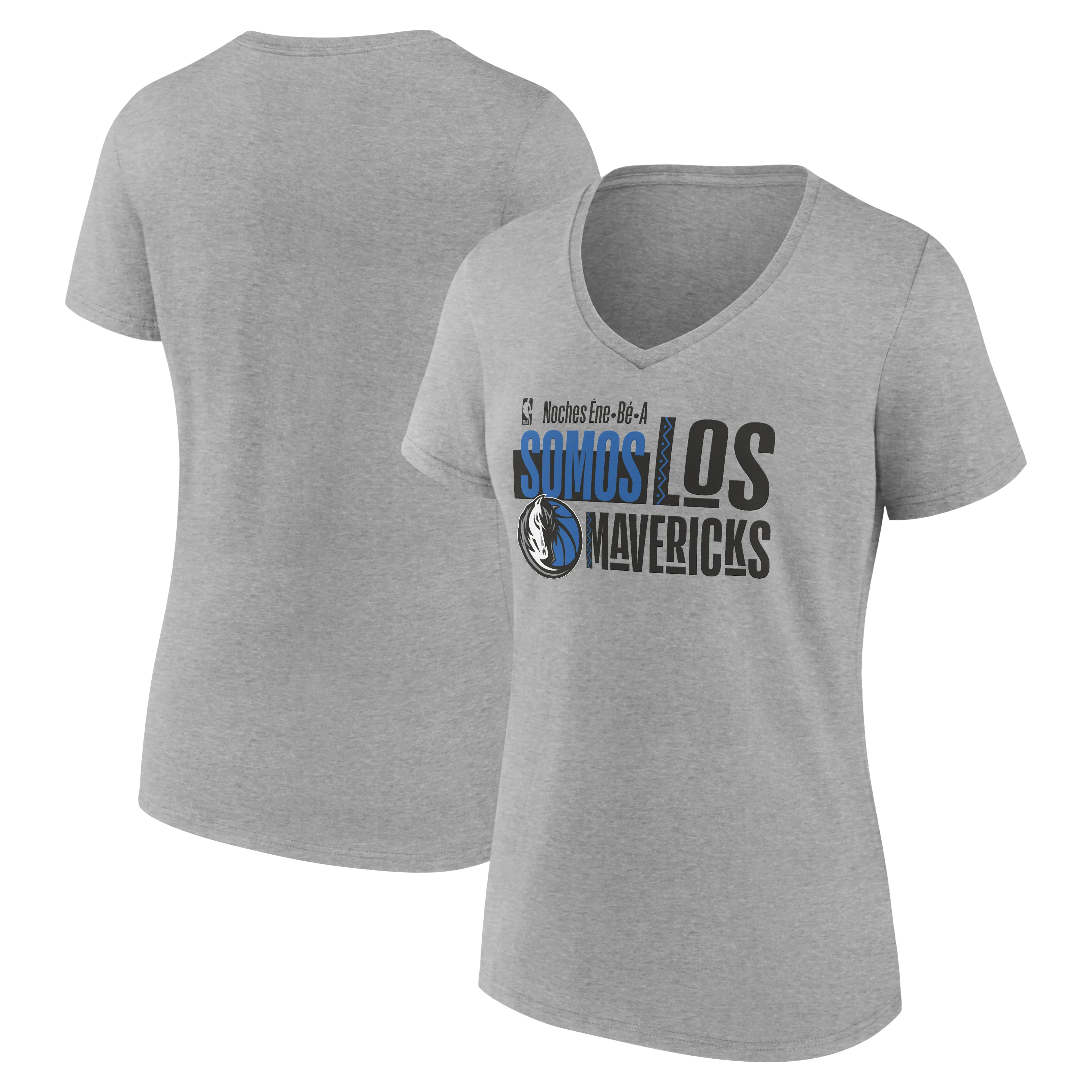 DALLAS MAVERICKS FANATICS 2024 SOMOS LOS MAVS V-NECK SHORT SLEEVE TEE