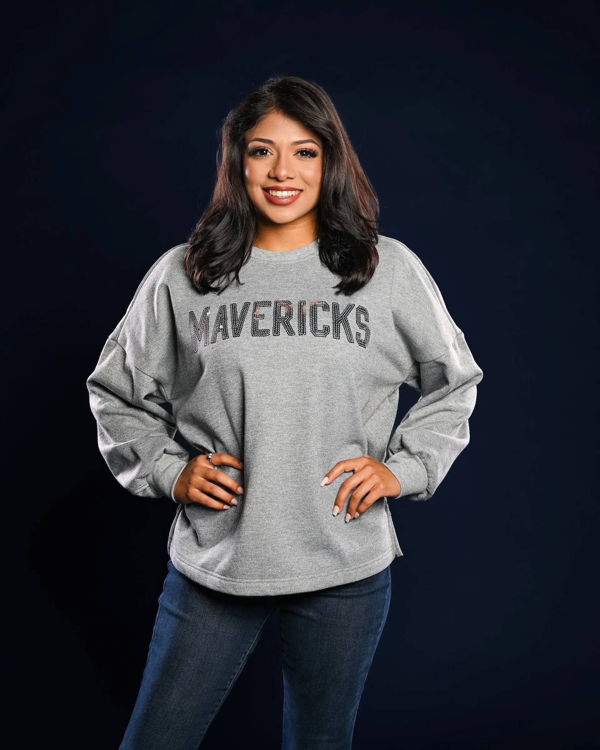 DALLAS MAVERICKS GIII 2023 WOMEN'S GREY MAVERICKS SWEATSHIRT