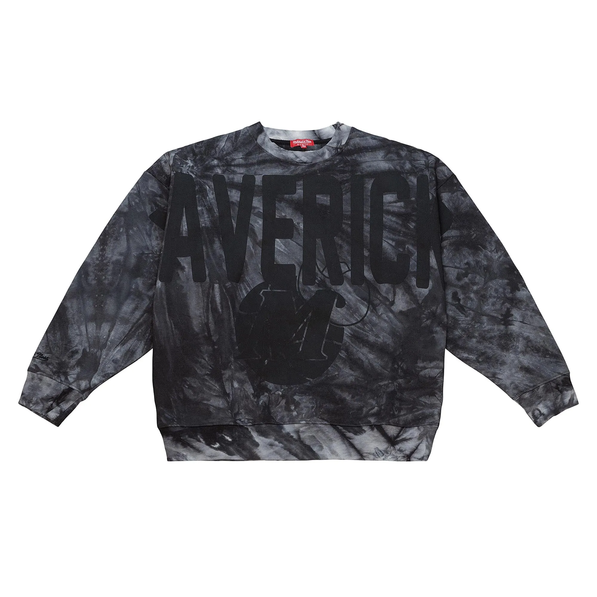 DALLAS MAVERICKS MITCHELL & NESS 2022 WOMEN'S BLACK TIE DYE CREW