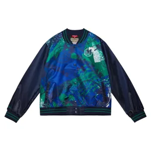 DALLAS MAVERICKS MITCHELL & NESS 2022 WOMEN'S HARDWOOD CLASSIC M-HAT SATIN JACKET