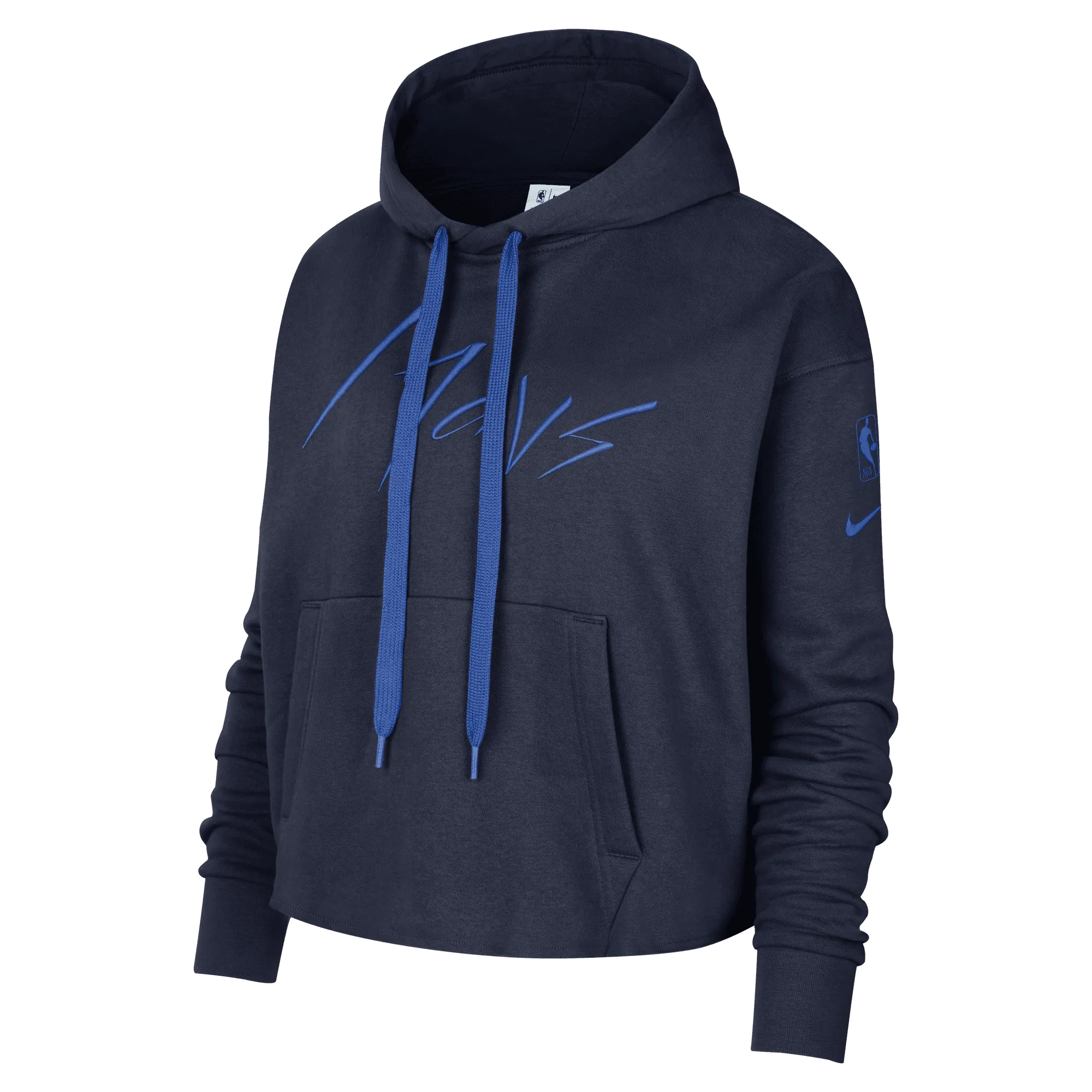 DALLAS MAVERICKS NIKE 2022 WOMENS COURTSIDE NAVY HOODIE